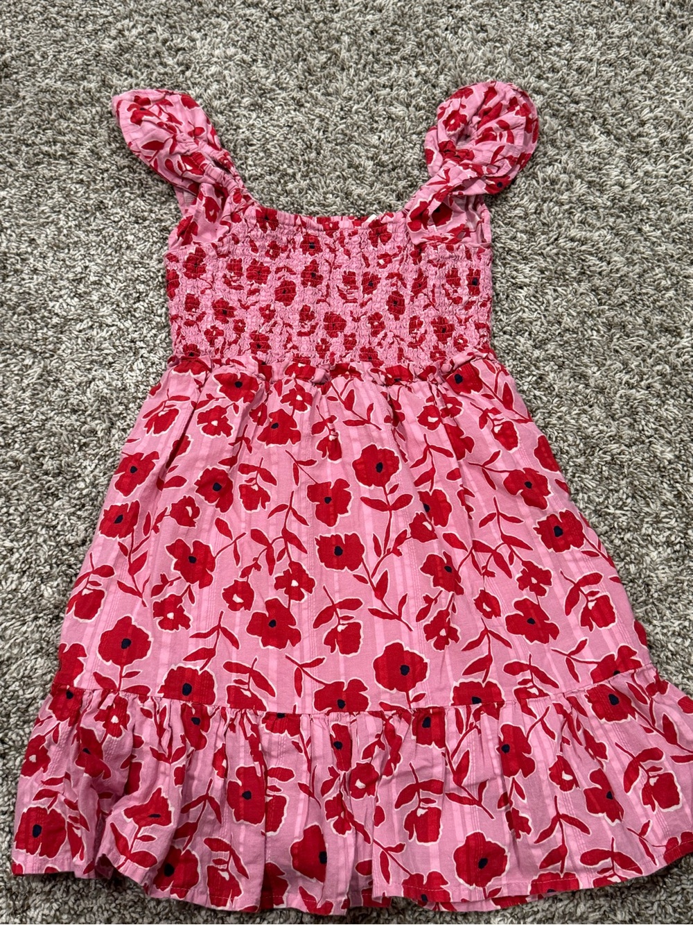 Vineyard Vines Pink Sundress with Red Floral Print